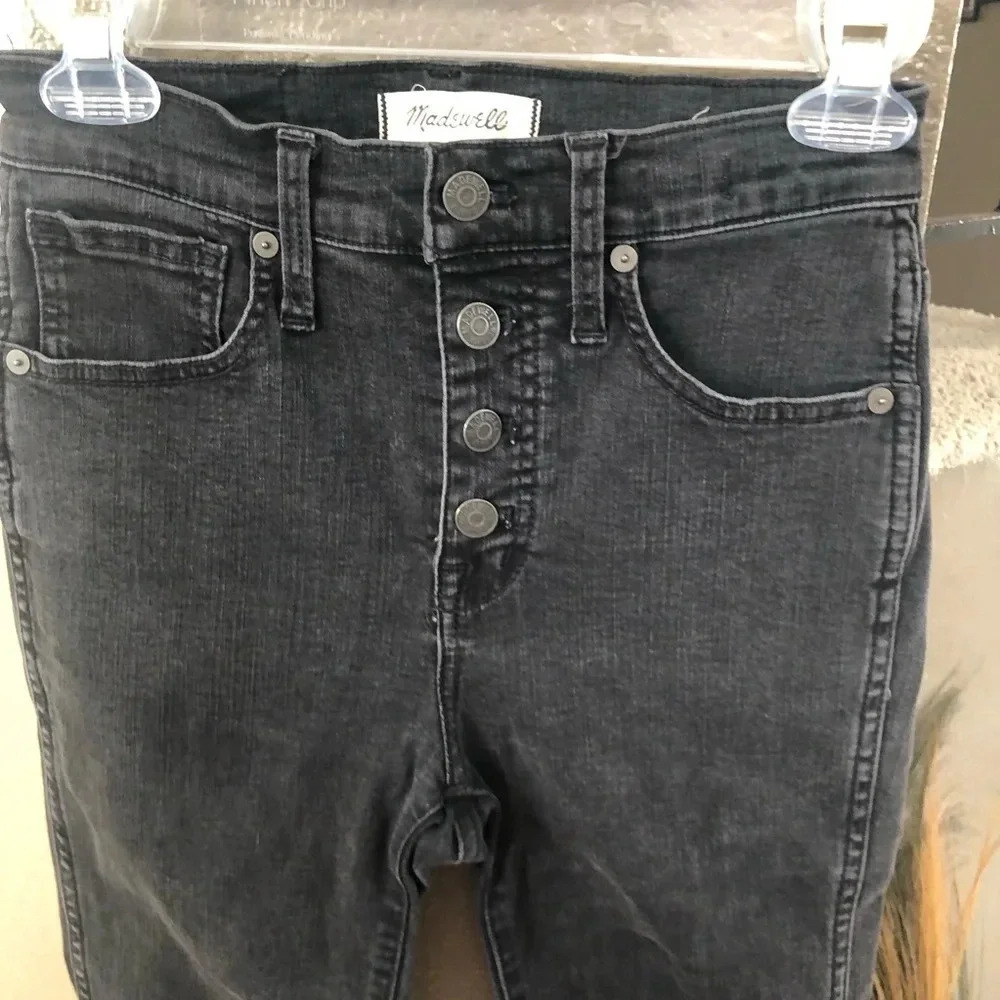 Madewell 10 “ High Dise Gray Jeans Size 25 - Picture 2 of 4